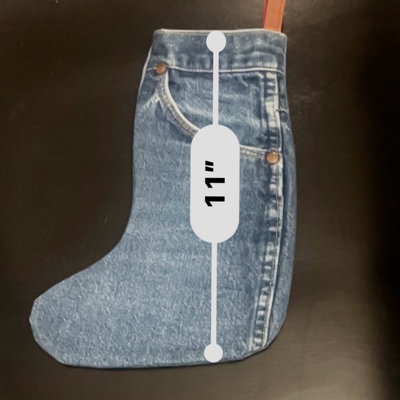 Handmade Denim/Blue Jean Christmas Stocking. Pre-Owned - Picture 5 of 5